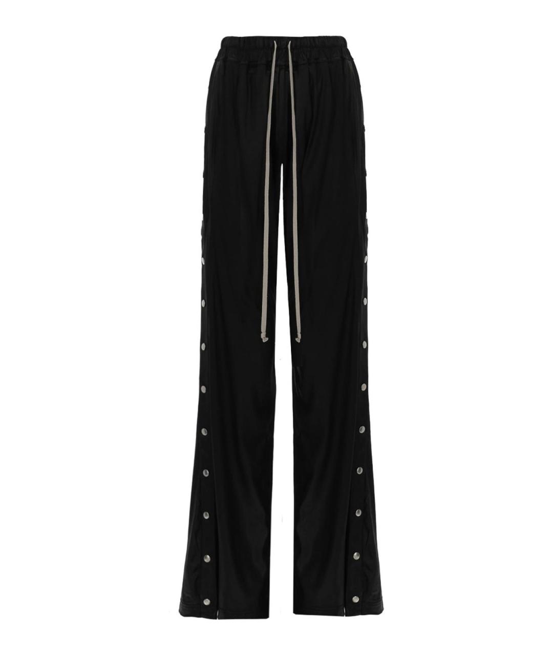 RICK OWENS Черные полиамидовые прямые брюки, фото 1