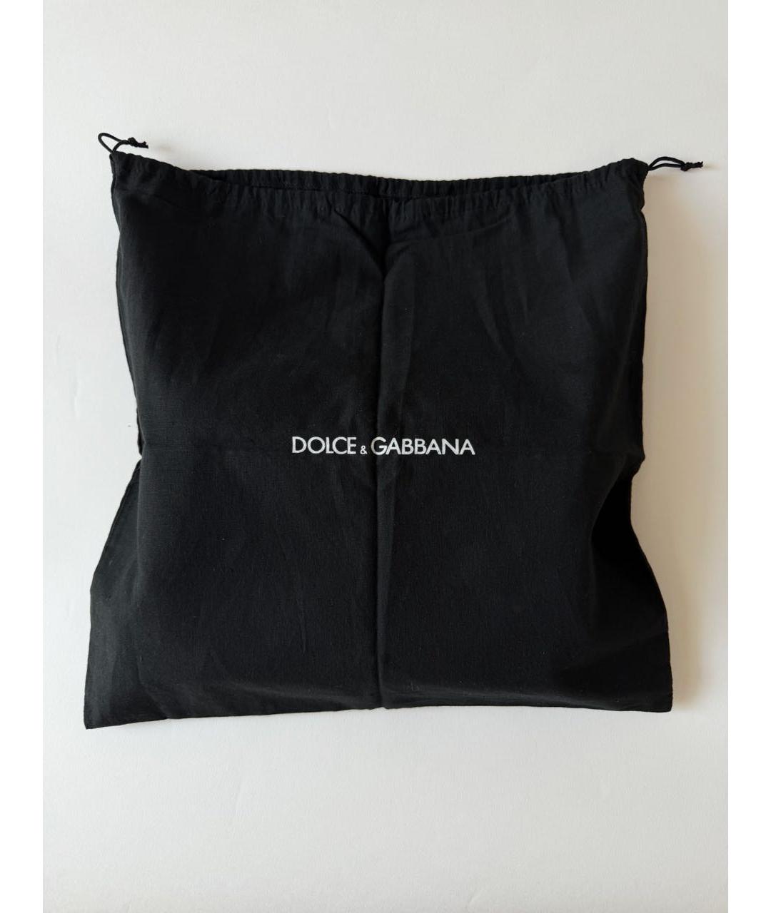 DOLCE&GABBANA Черные кожаные капри, фото 8
