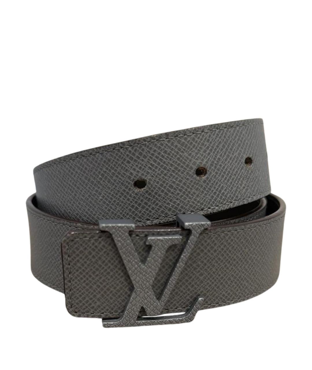 LOUIS VUITTON Серый кожаный ремень, фото 1