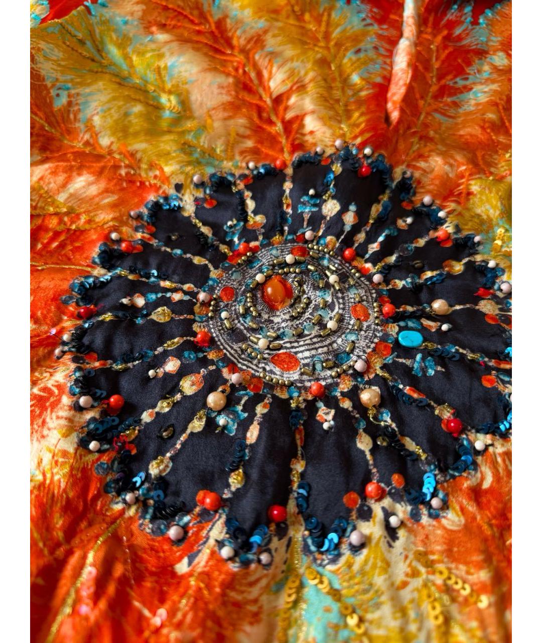 ROBERTO CAVALLI Красная шелковая блузы, фото 4
