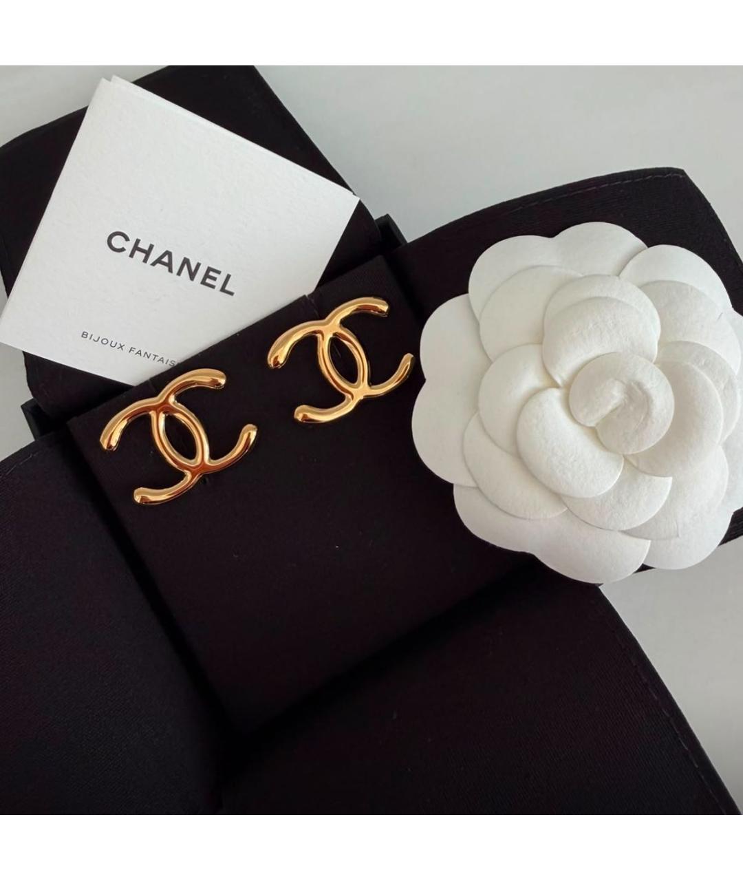 CHANEL Золотые серьги, фото 3
