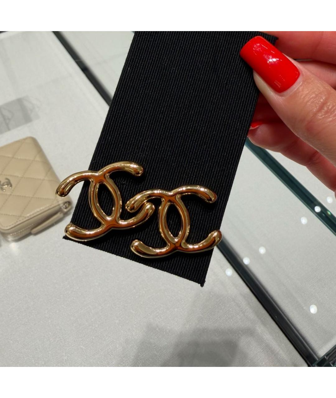 CHANEL Золотые серьги, фото 5