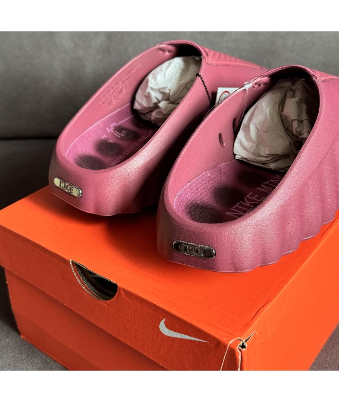 NIKE Бордовые резиновые мюли, фото 3