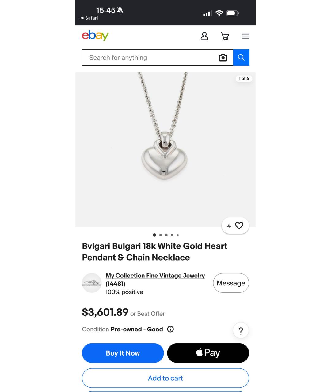 BVLGARI Белое колье из белого золота, фото 5