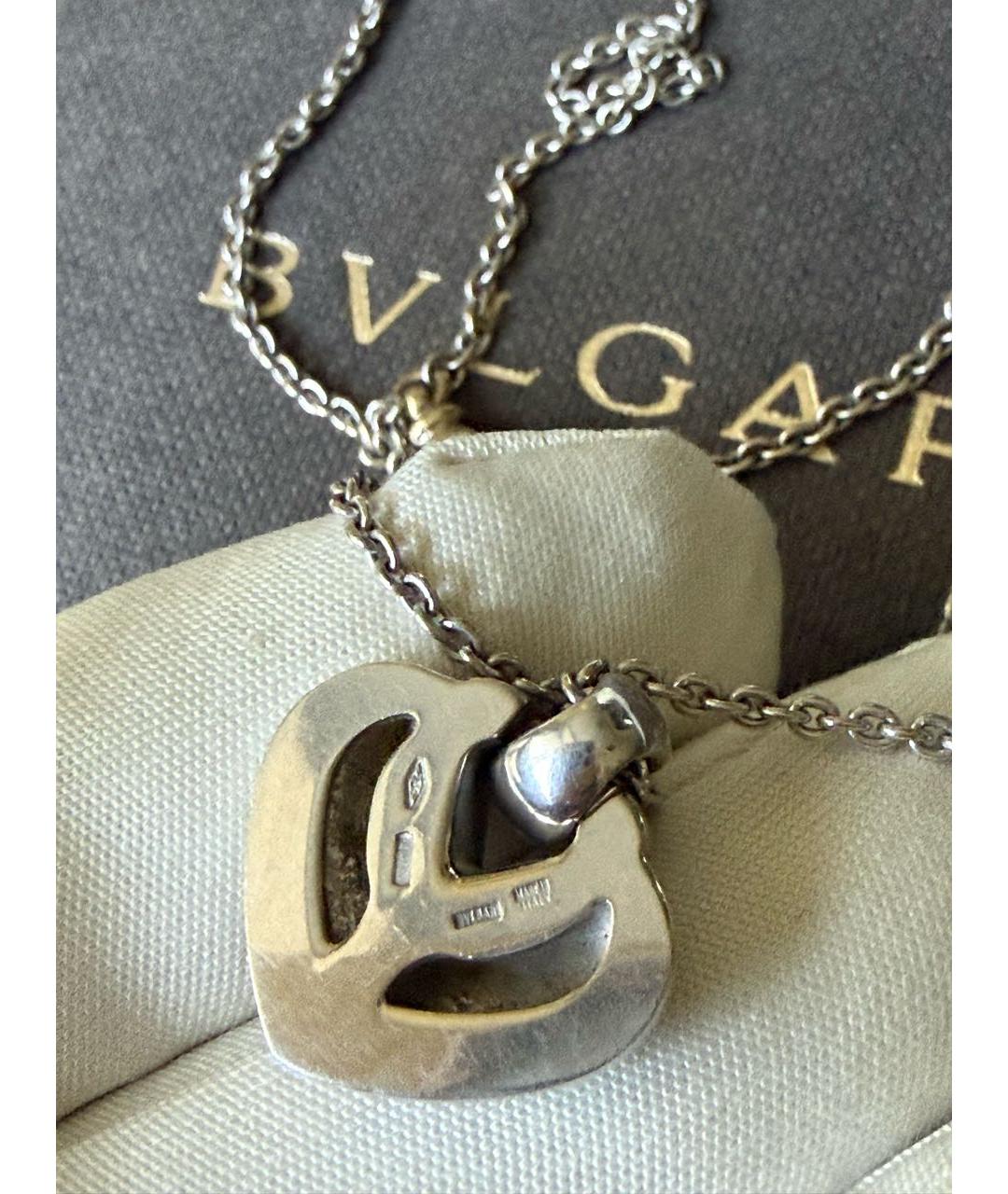BVLGARI Белое колье из белого золота, фото 4