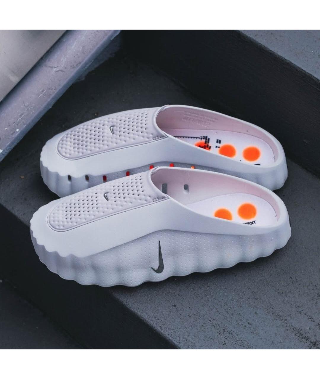 NIKE Серые резиновые шлепанцы, фото 8