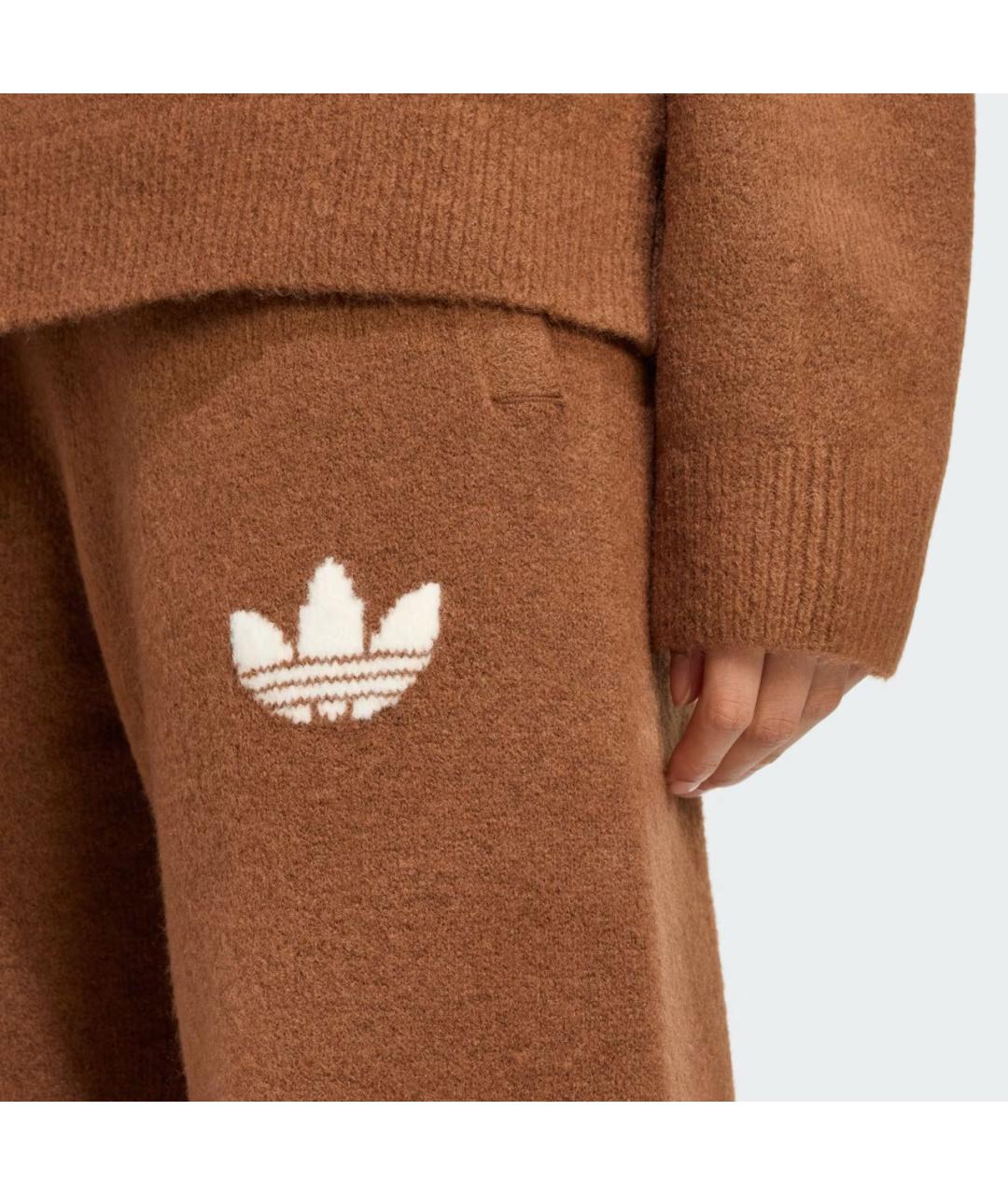 ADIDAS Коричневые полиамидовые спортивные брюки и шорты, фото 5