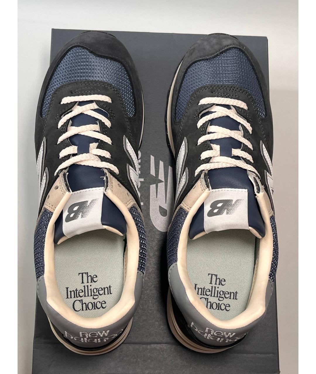 NEW BALANCE Серые нубуковые низкие кроссовки / кеды, фото 5