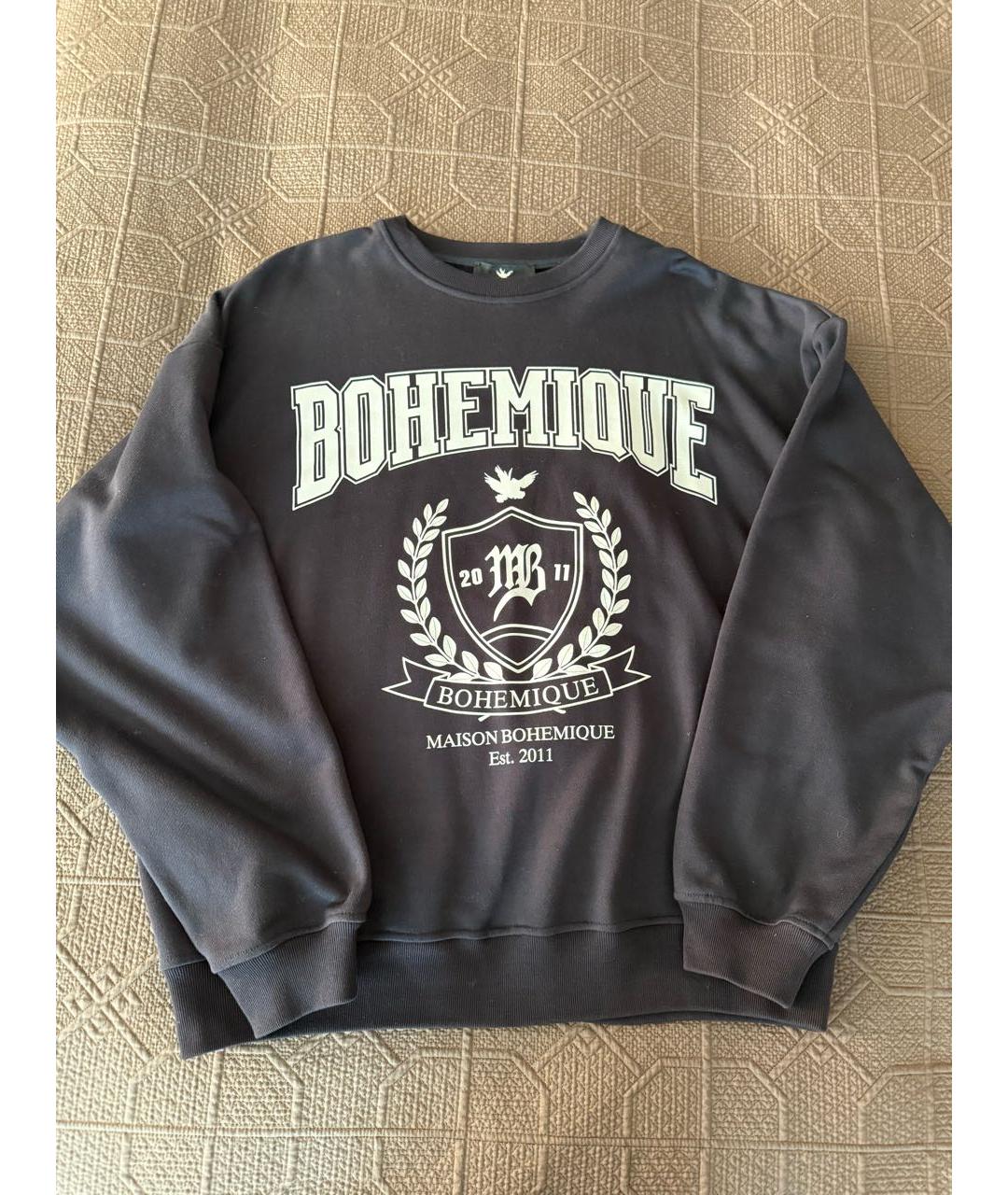 BOHEMIQUE Темно-синий хлопковый джемпер / свитер, фото 2