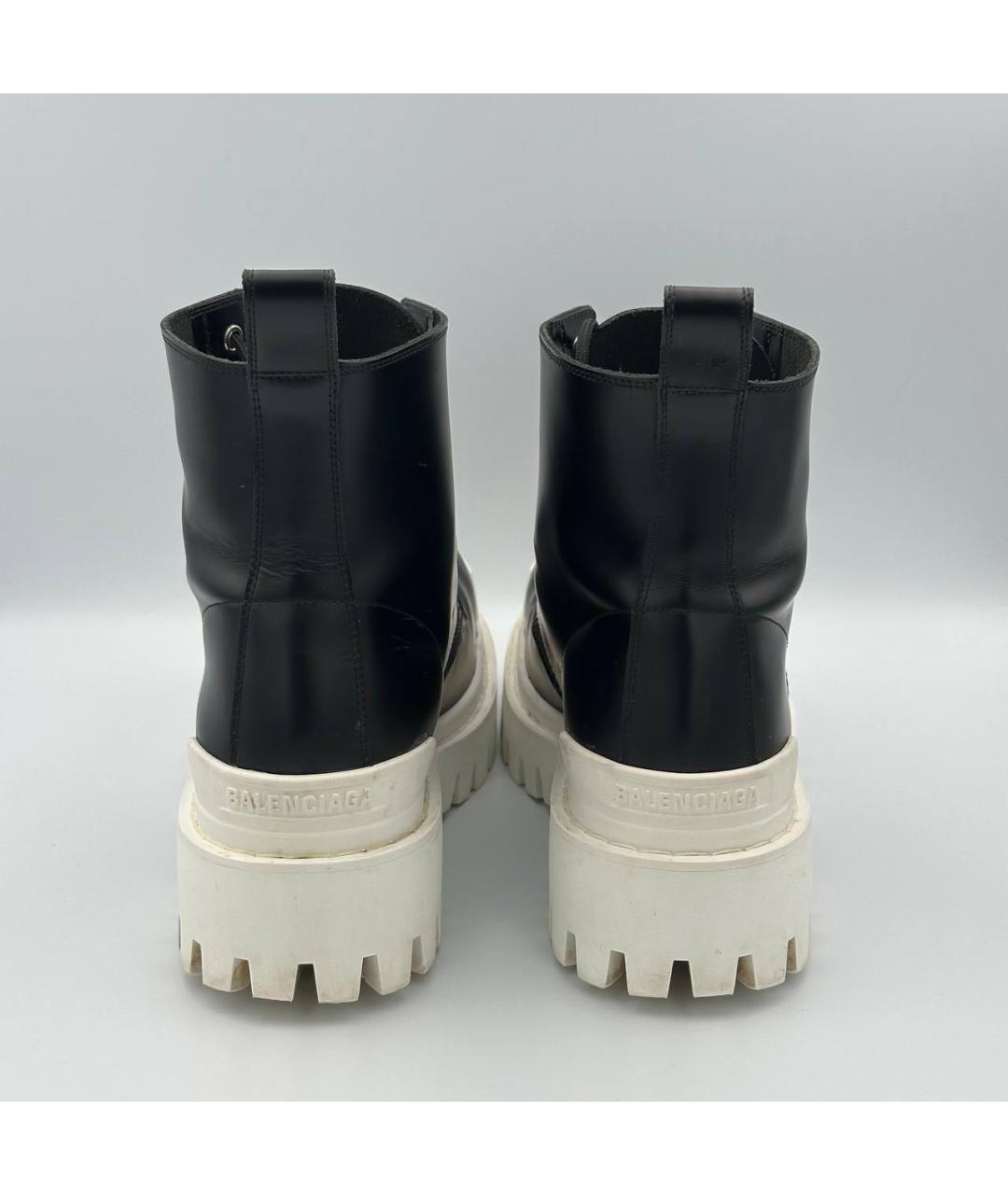 BALENCIAGA Черные кожаные высокие ботинки, фото 5