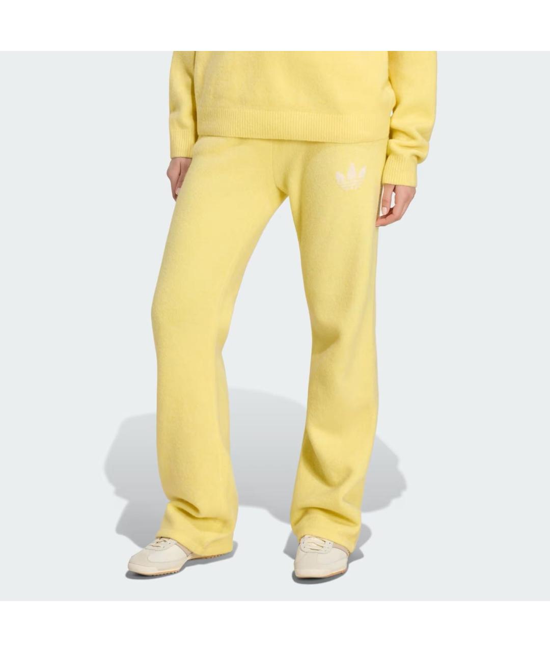ADIDAS Желтые полиамидовые спортивные брюки и шорты, фото 2