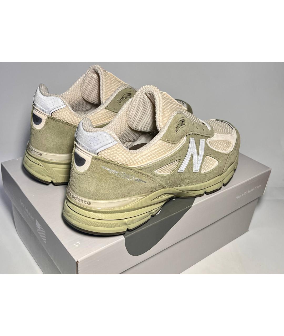 NEW BALANCE Бежевые замшевые низкие кроссовки / кеды, фото 3