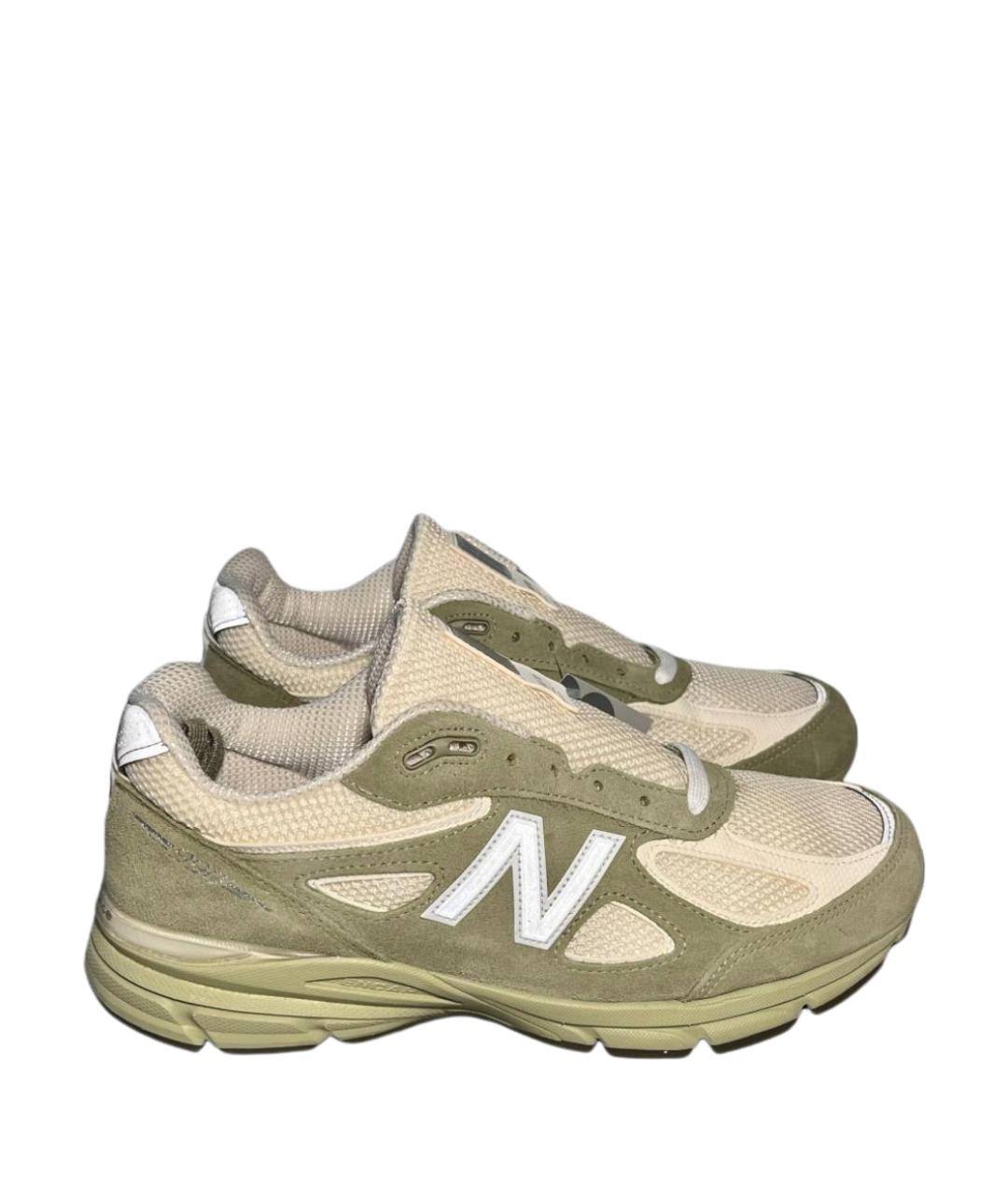 NEW BALANCE Бежевые замшевые низкие кроссовки / кеды, фото 1