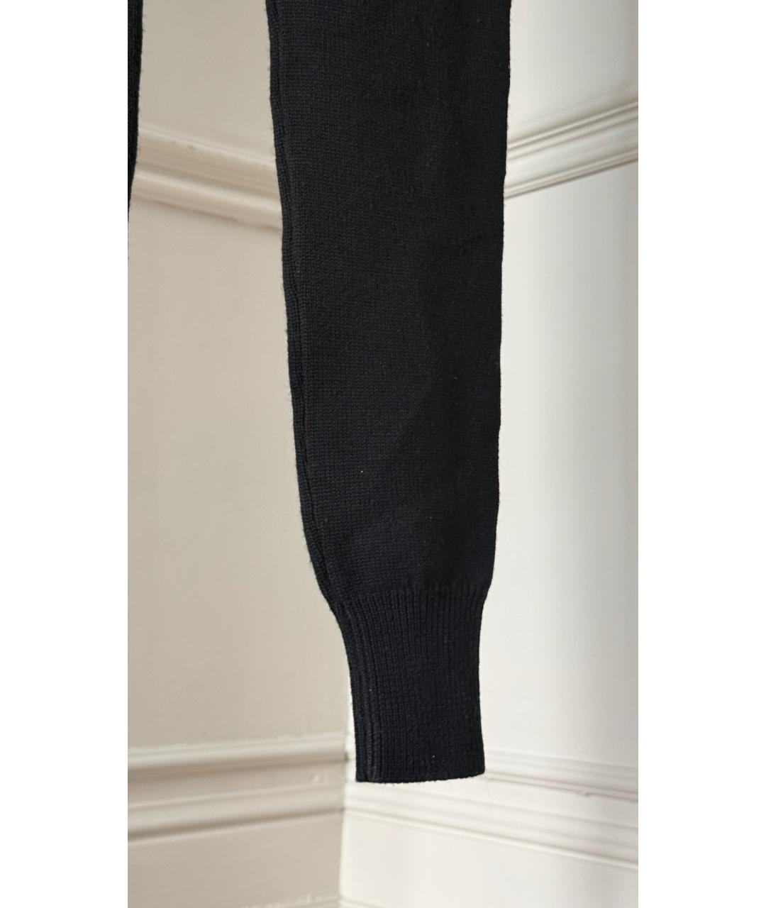 RICK OWENS Черные шерстяные прямые брюки, фото 3