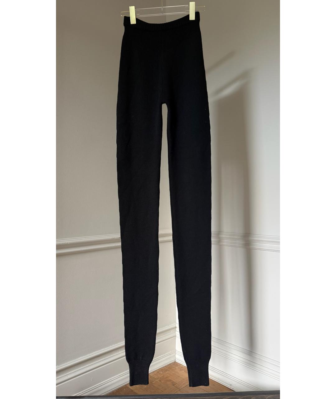 RICK OWENS Черные шерстяные прямые брюки, фото 8
