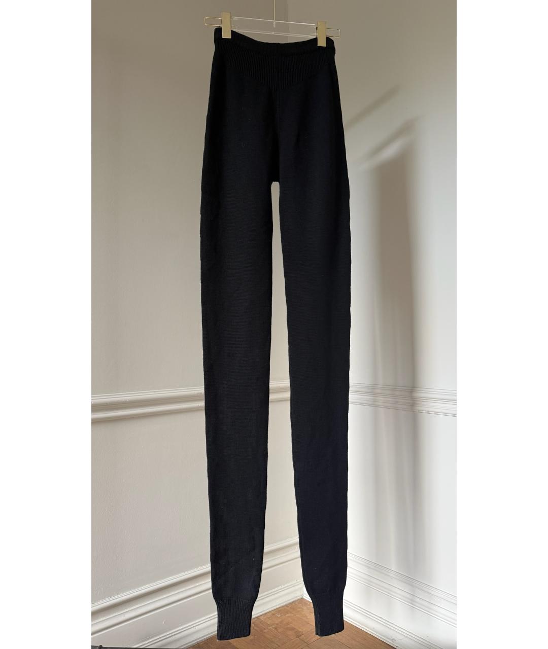 RICK OWENS Черные шерстяные прямые брюки, фото 2