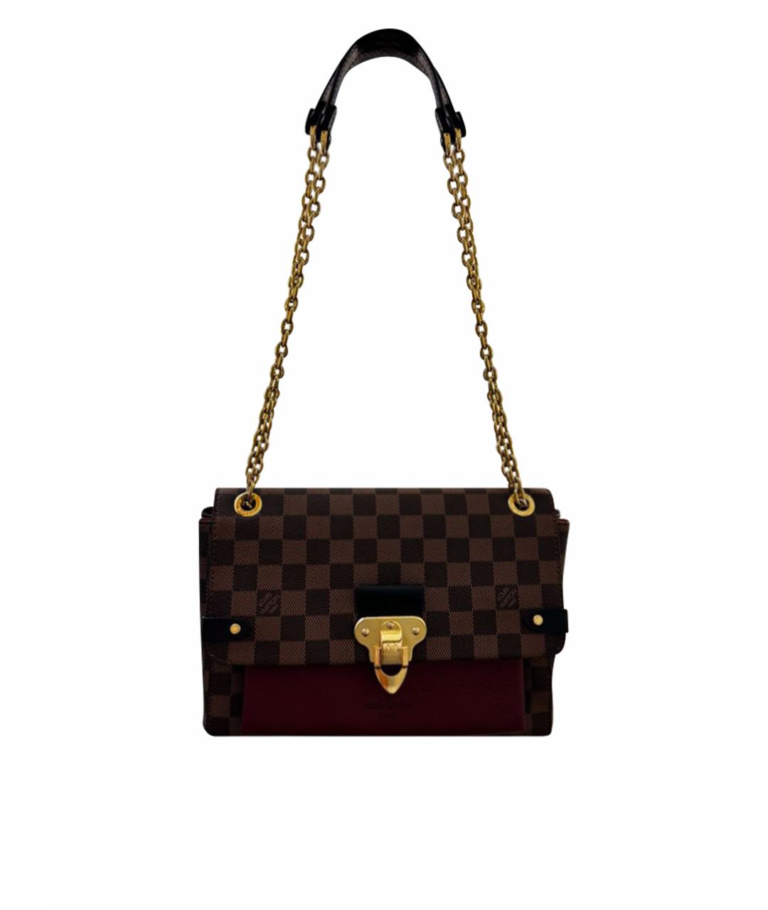 LOUIS VUITTON Коричневая кожаная сумка через плечо, фото 1