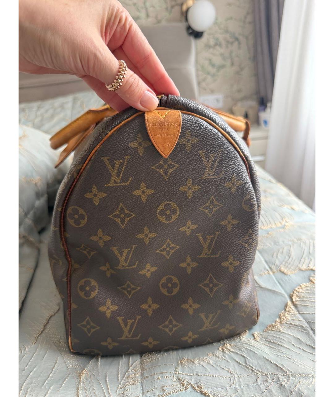 LOUIS VUITTON Коричневая дорожная/спортивная сумка из канвы, фото 2