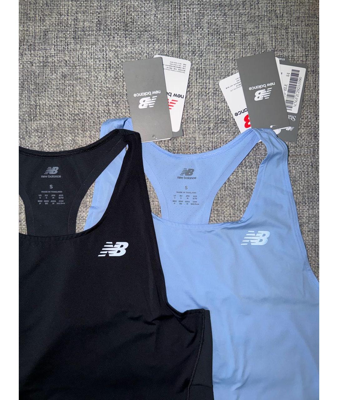 NEW BALANCE Голубая полиэстеровая майка, фото 4