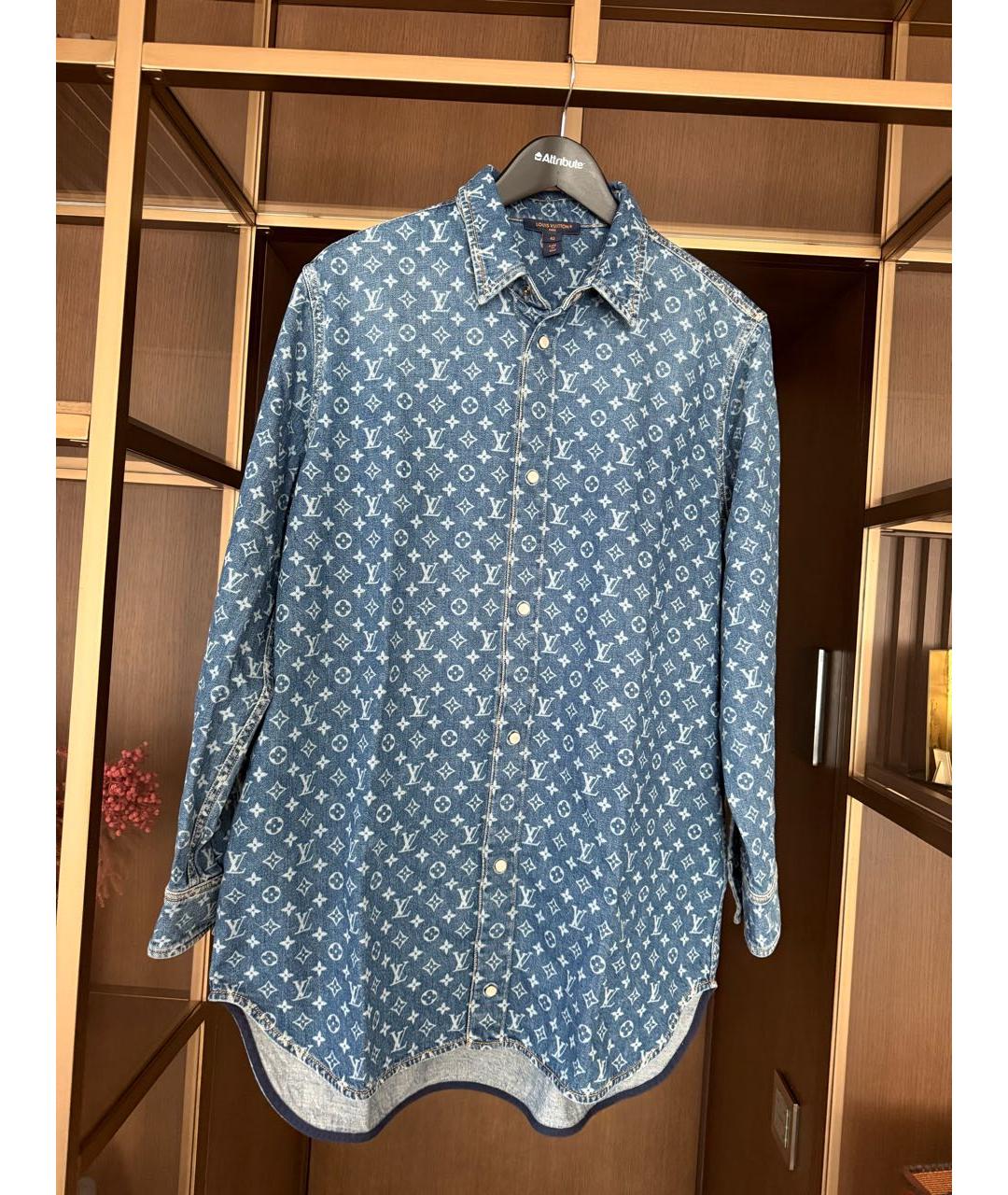 LOUIS VUITTON Синий хлопковый костюм с брюками, фото 2