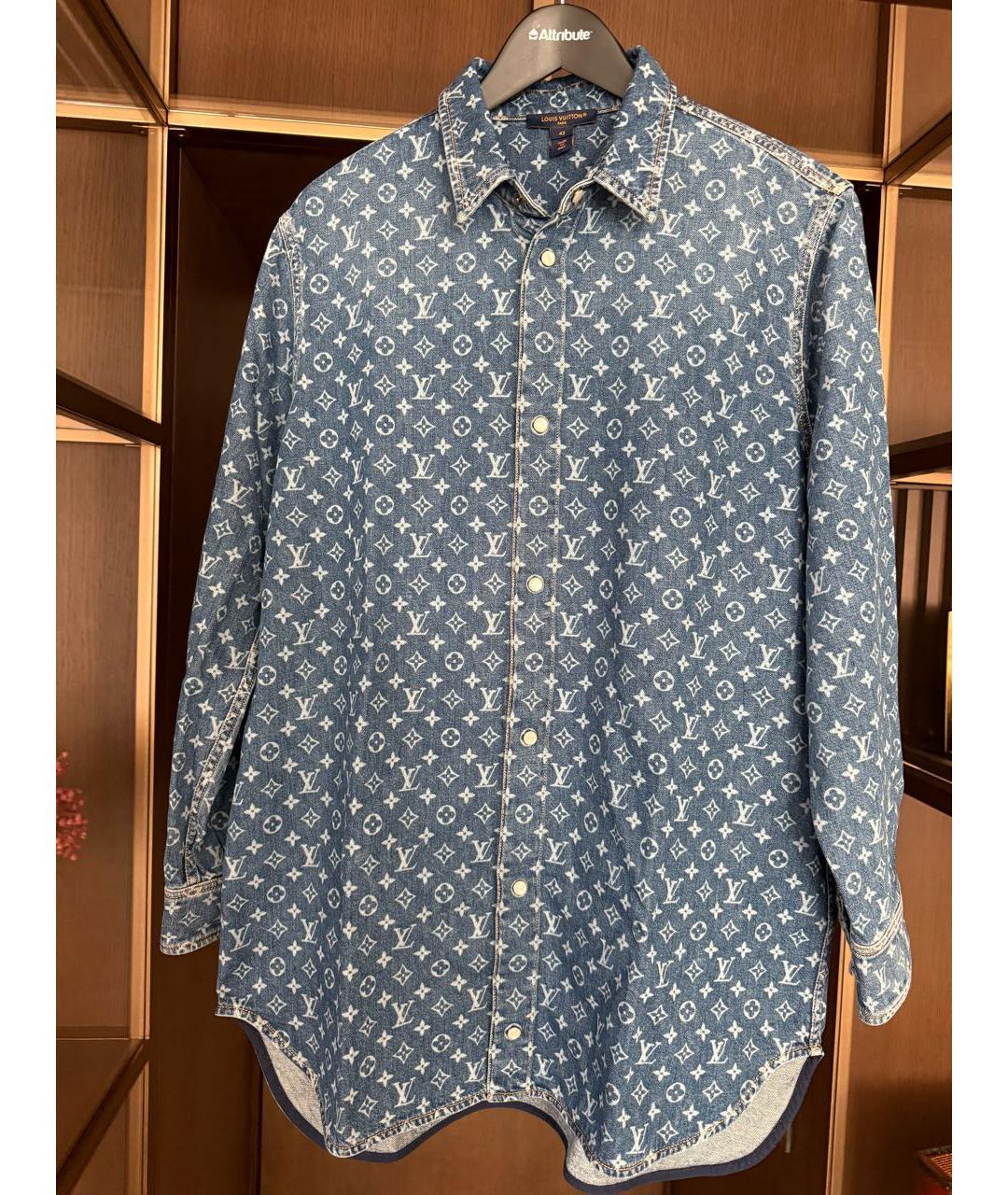 LOUIS VUITTON Синий хлопковый костюм с брюками, фото 3
