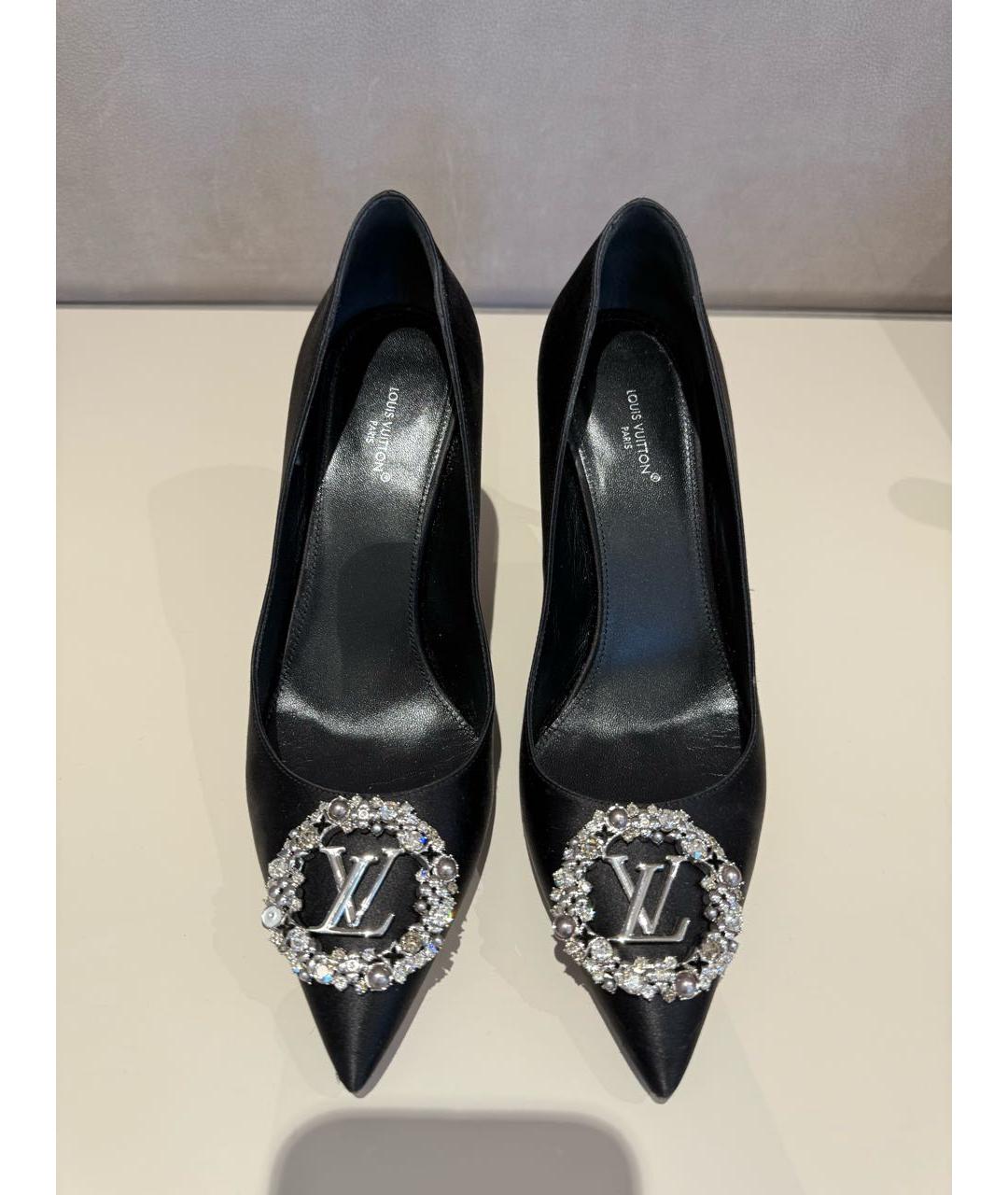LOUIS VUITTON Черные текстильные туфли, фото 5