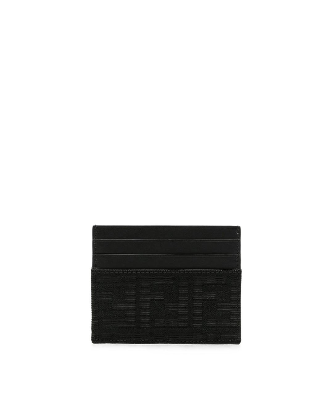 FENDI Черный кожаный кардхолдер, фото 2