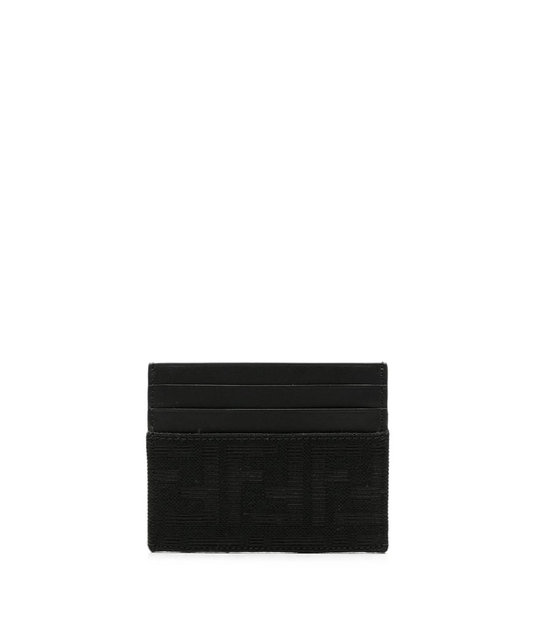 FENDI Черный кожаный кардхолдер, фото 1