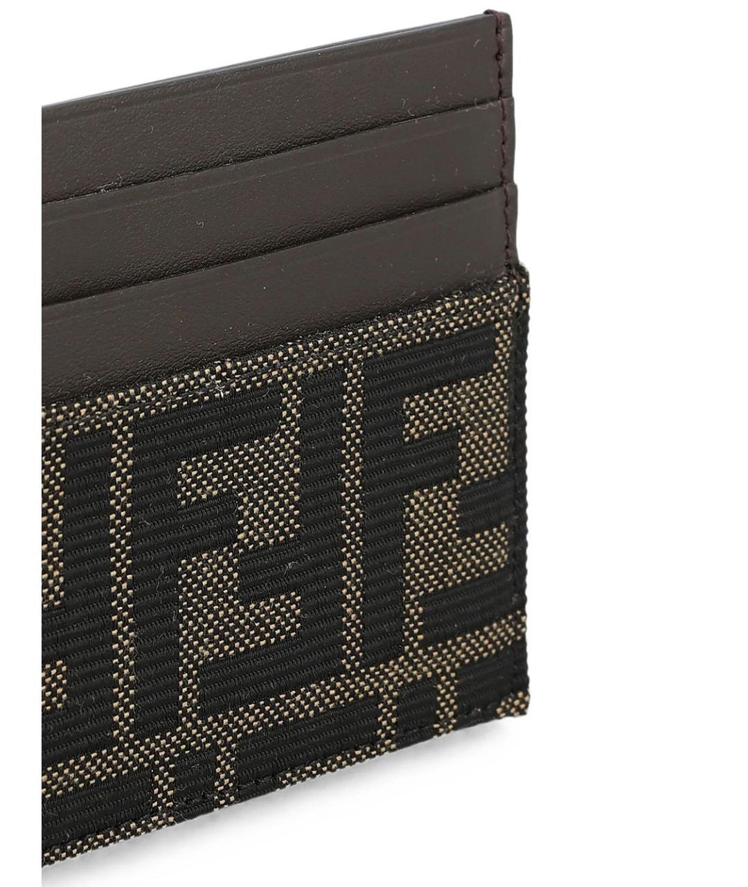 FENDI Коричневый кожаный кардхолдер, фото 4