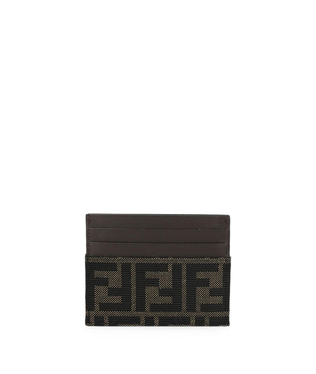 FENDI Коричневый кожаный кардхолдер, фото 3
