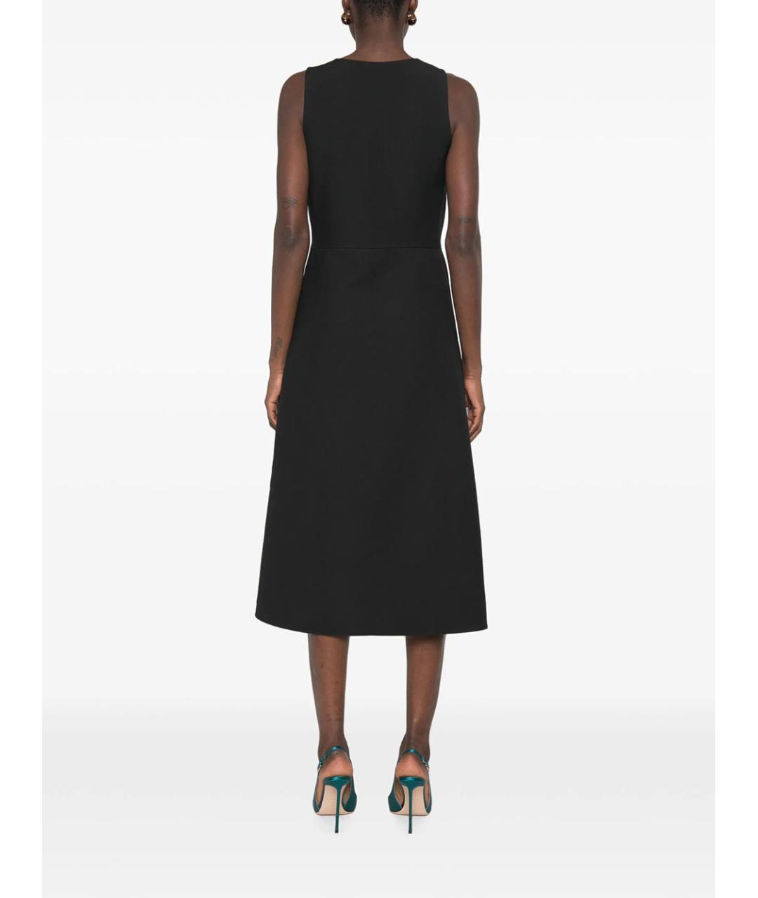 FENDI Черное шерстяное повседневное платье, фото 4