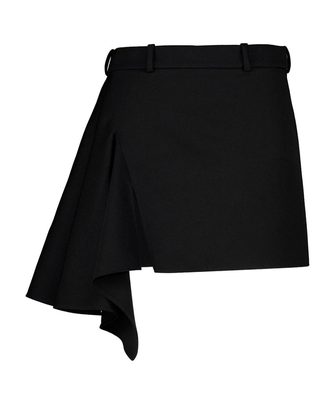 GIVENCHY Черная шерстяная юбка мини, фото 1