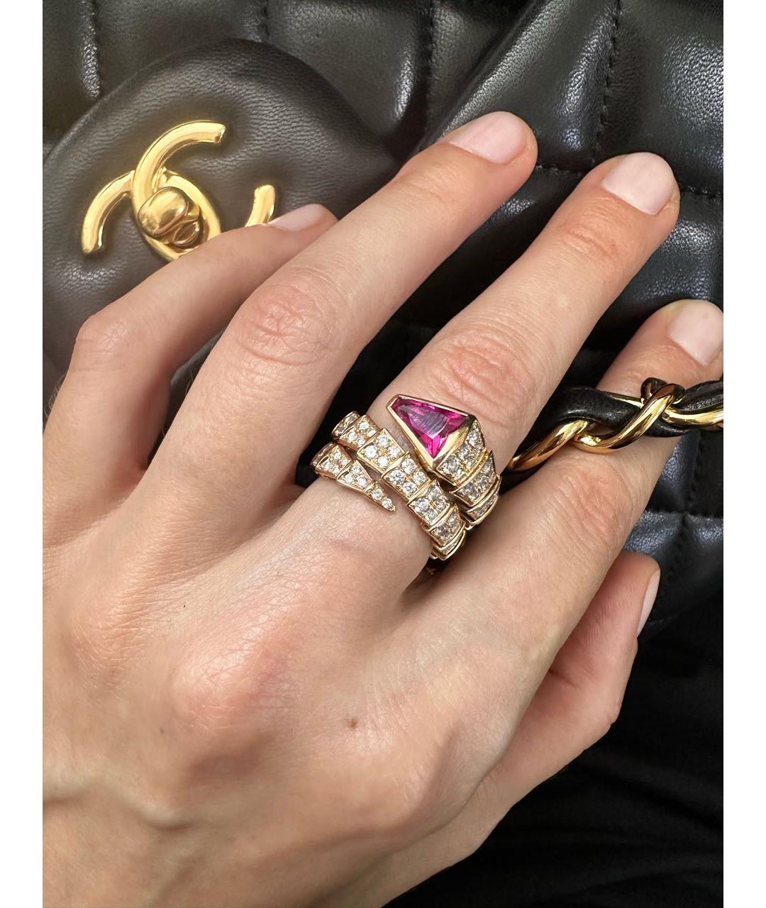 BVLGARI Бордовое кольцо из розового золота, фото 6