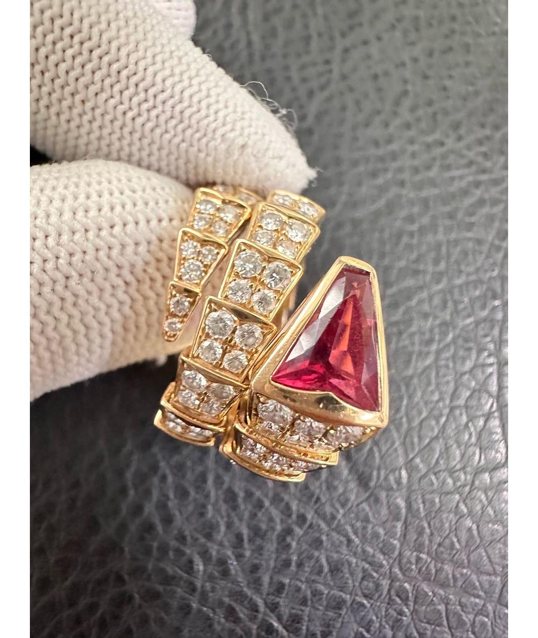 BVLGARI Бордовое кольцо из розового золота, фото 5