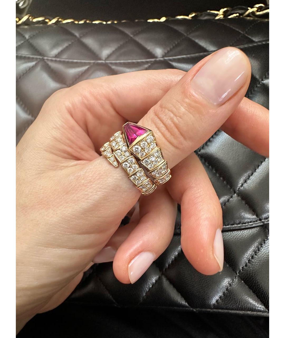 BVLGARI Бордовое кольцо из розового золота, фото 7