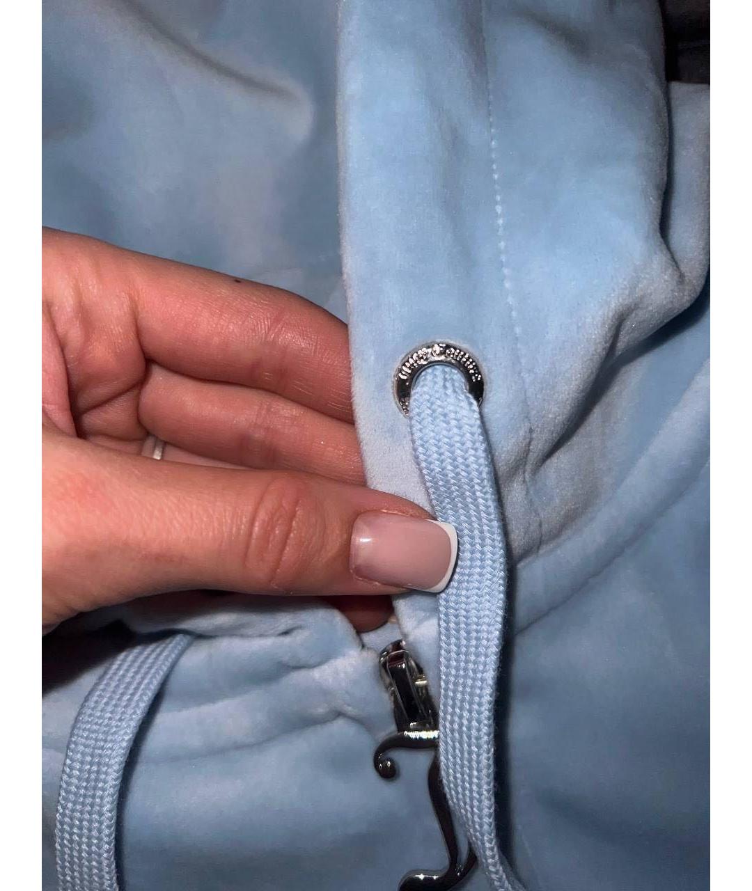 JUICY COUTURE Голубой велюровый спортивные костюмы, фото 6