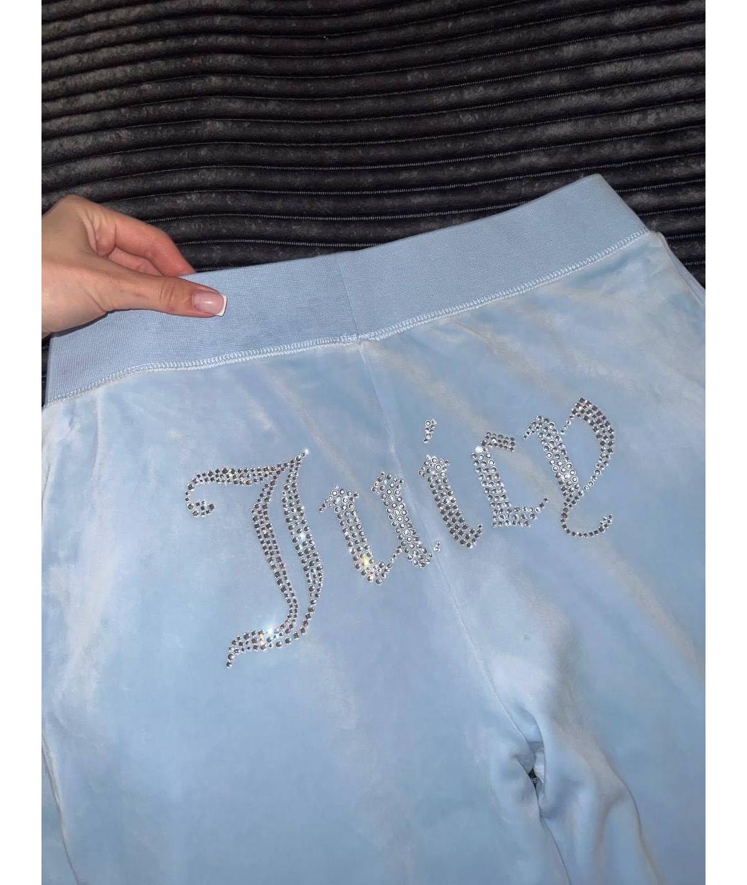 JUICY COUTURE Голубой велюровый спортивные костюмы, фото 8