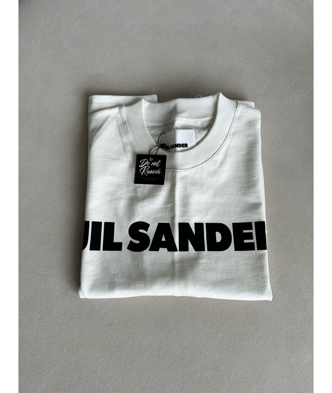 JIL SANDER Белая хлопковая футболка, фото 6