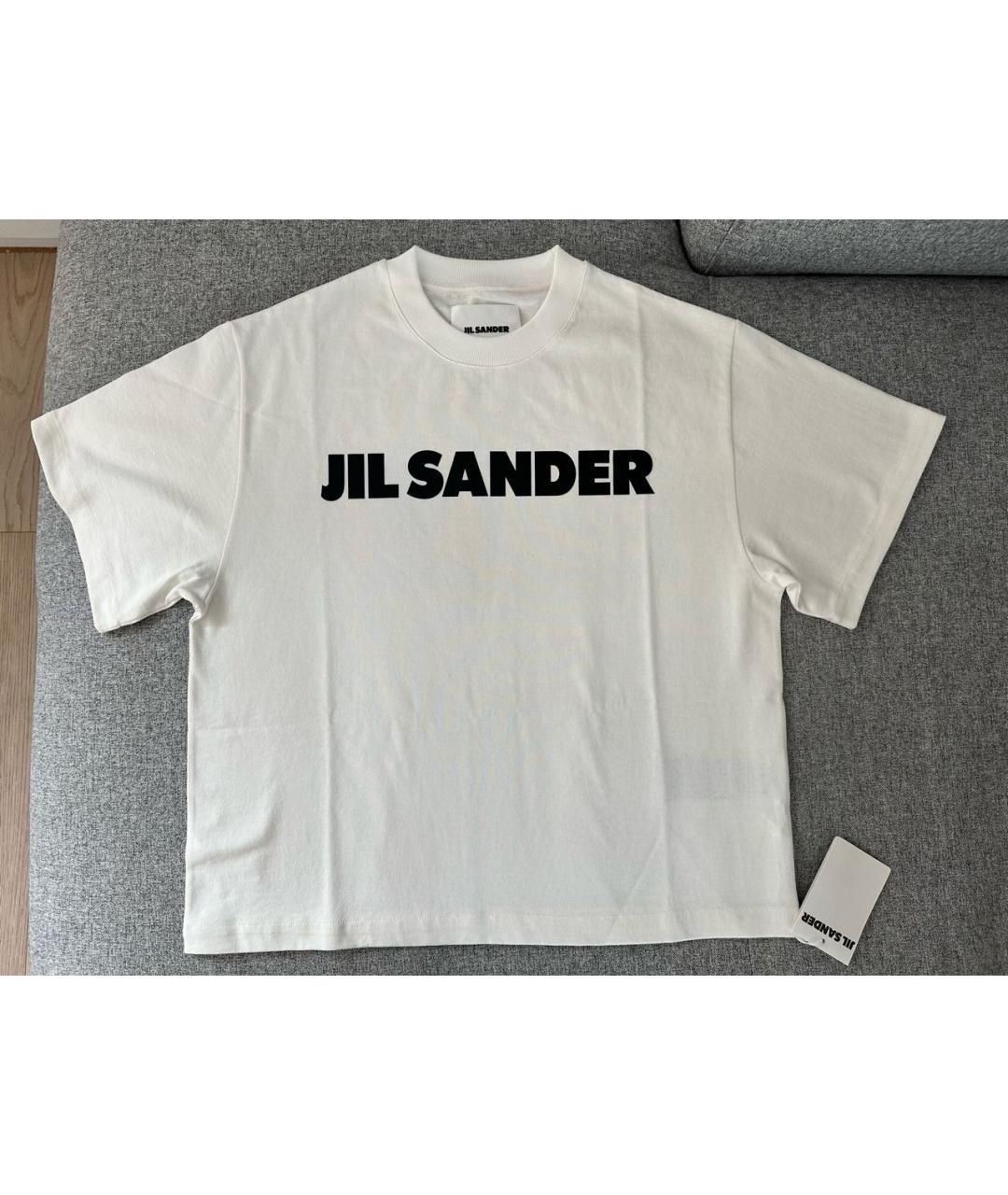 JIL SANDER Белая хлопковая футболка, фото 4