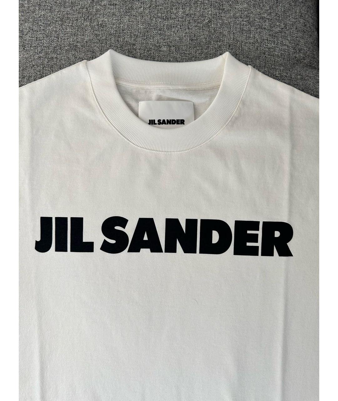 JIL SANDER Белая хлопковая футболка, фото 3