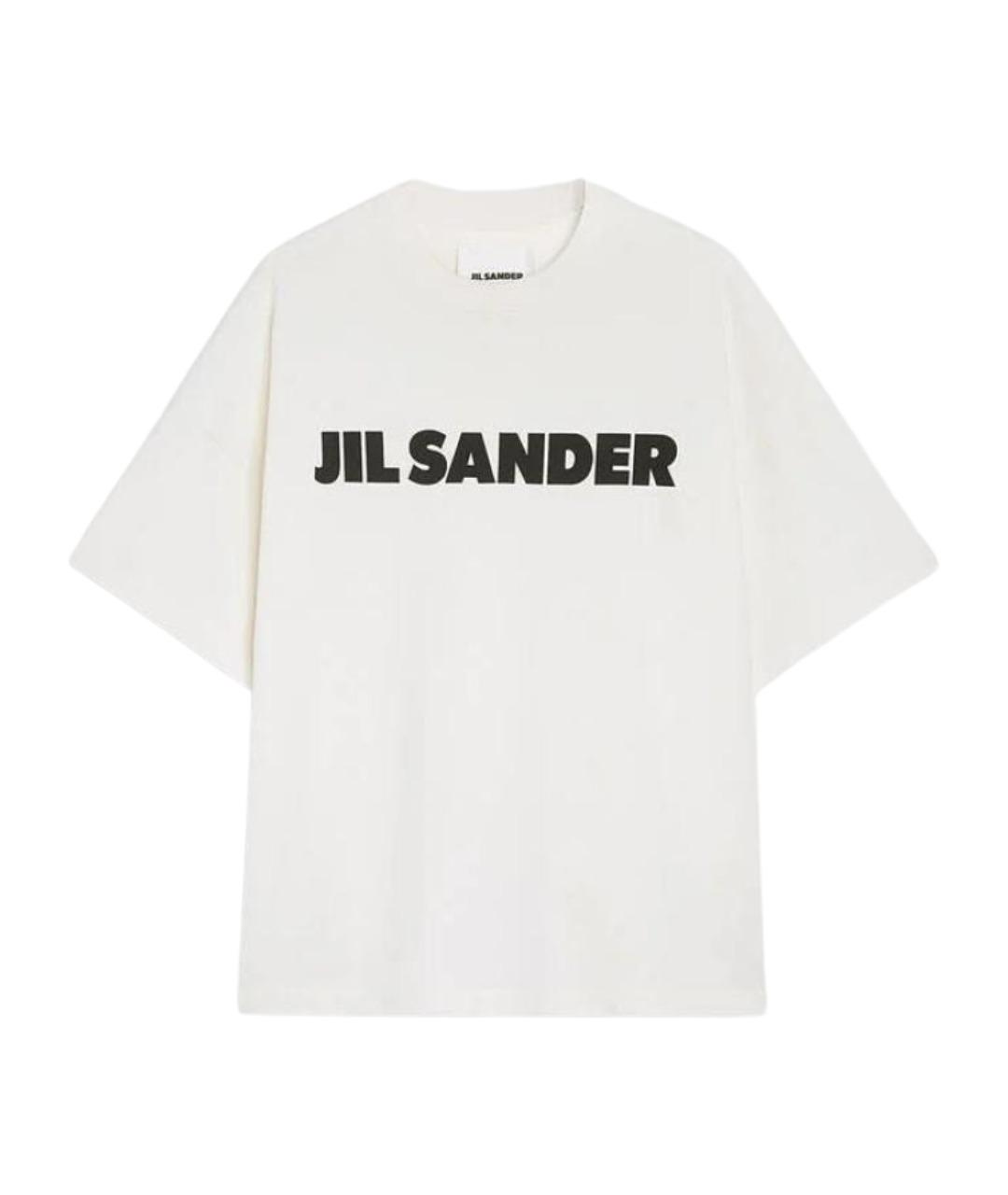 JIL SANDER Белая хлопковая футболка, фото 1
