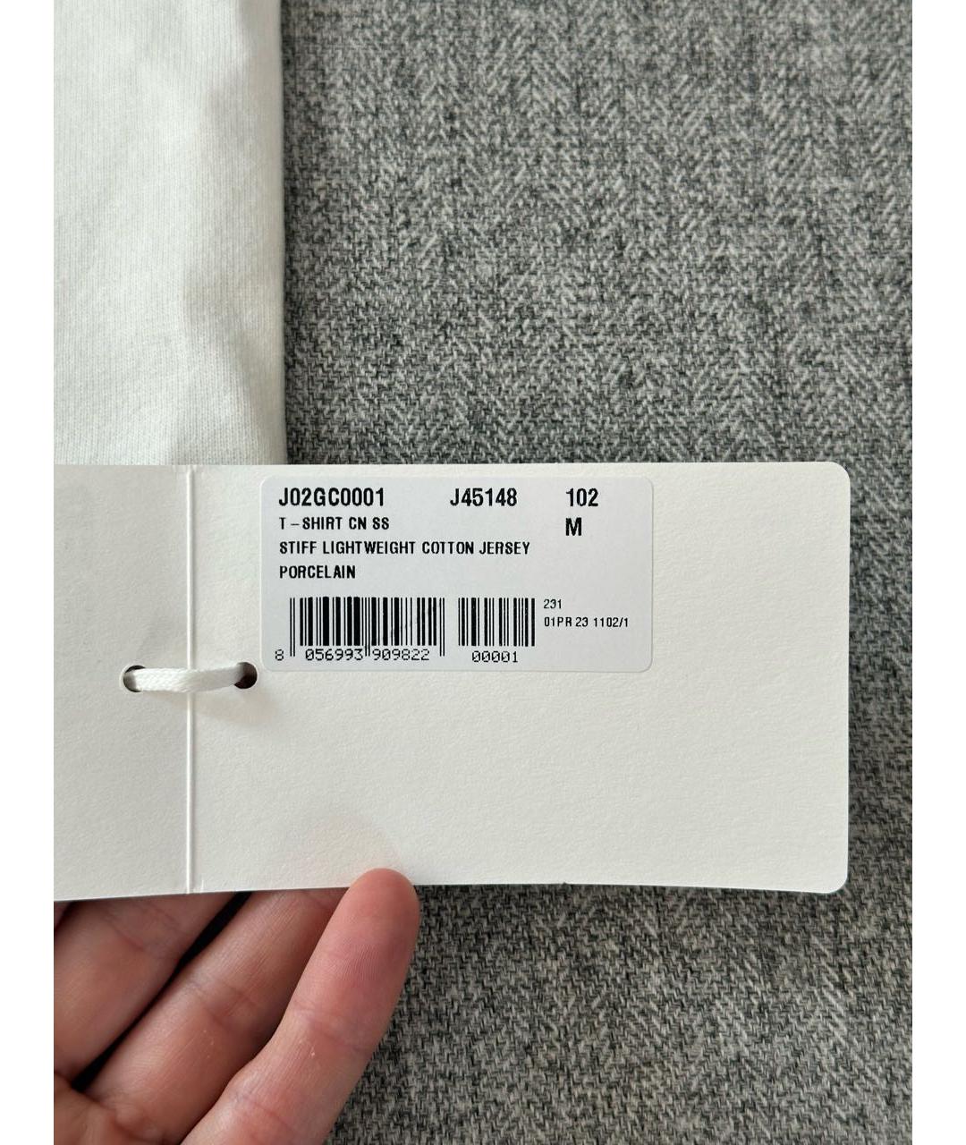 JIL SANDER Белая хлопковая футболка, фото 5