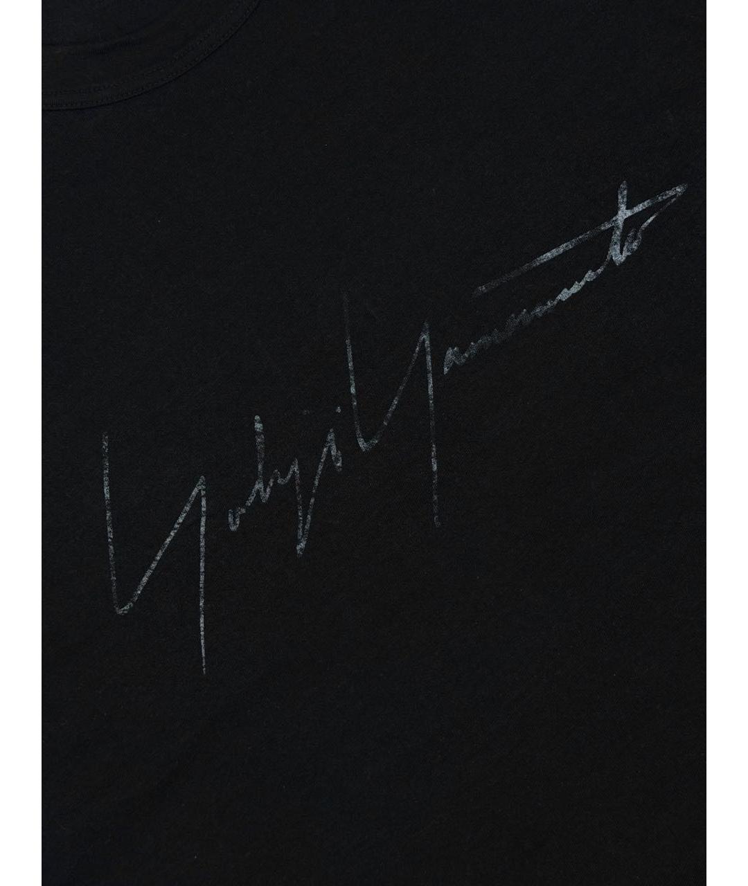 YOHJI YAMAMOTO Черная хлопковая футболка, фото 3