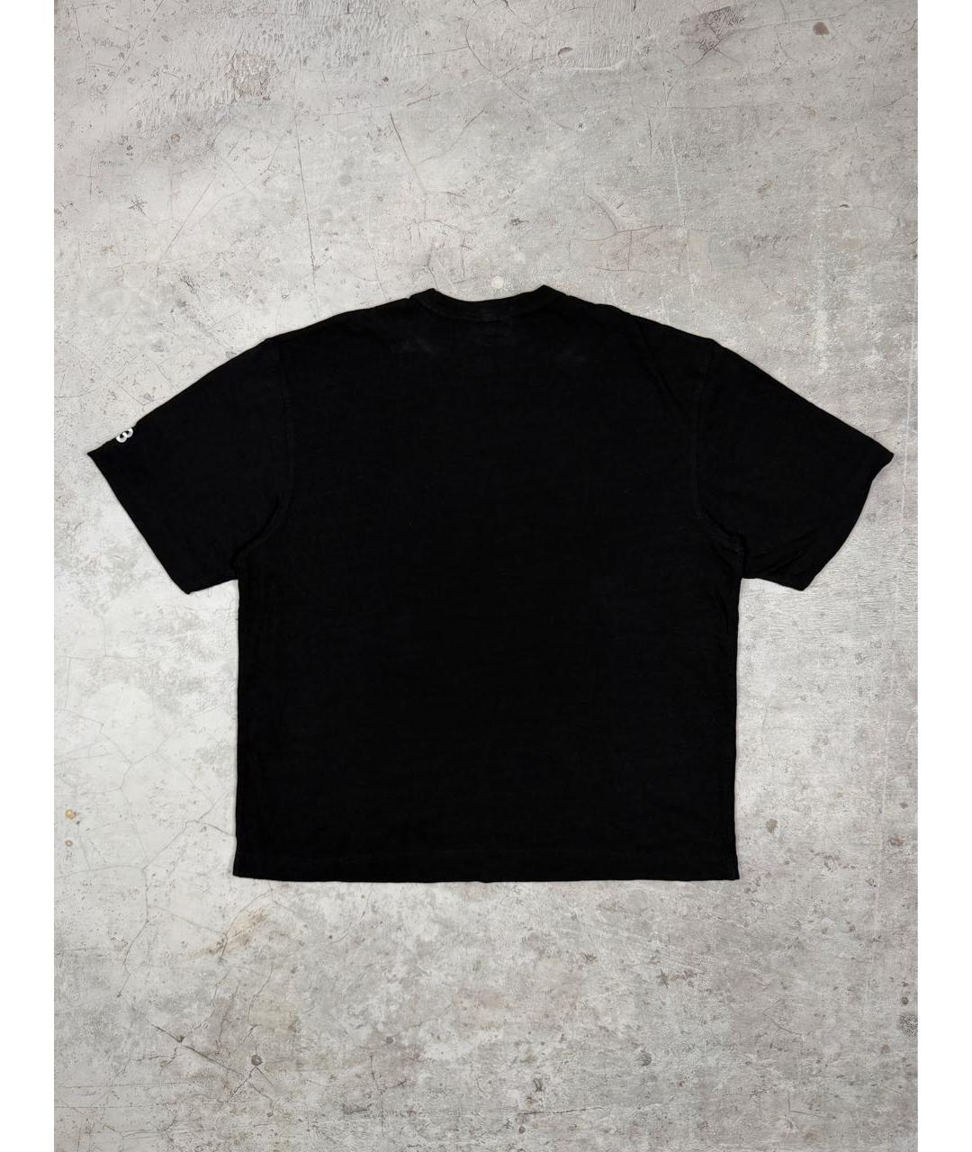 YOHJI YAMAMOTO Черная хлопковая футболка, фото 2