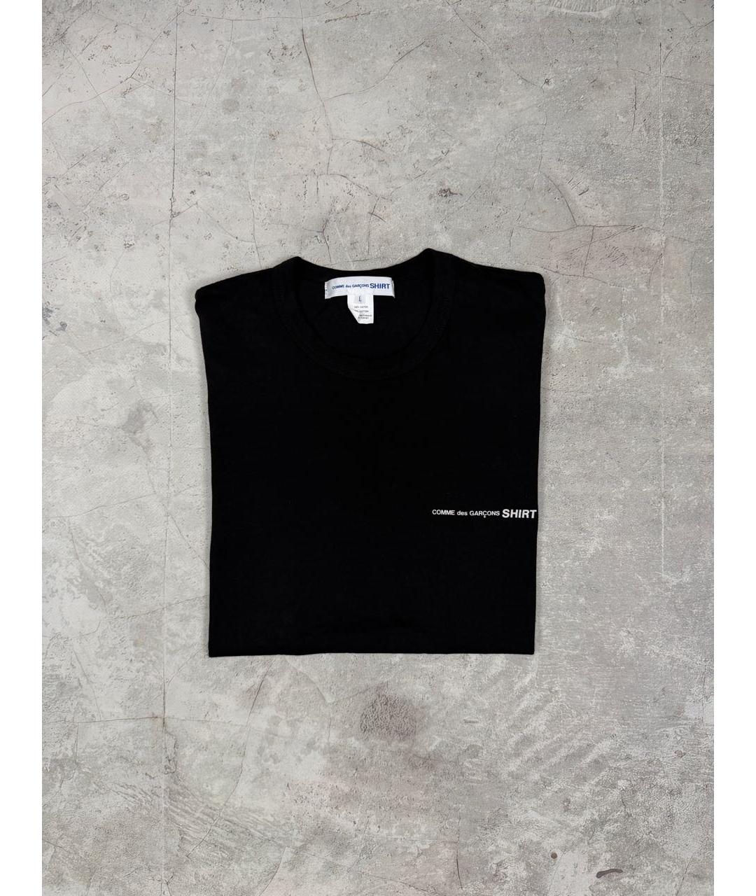 COMME DES GARÇONS Черная хлопковая футболка, фото 8