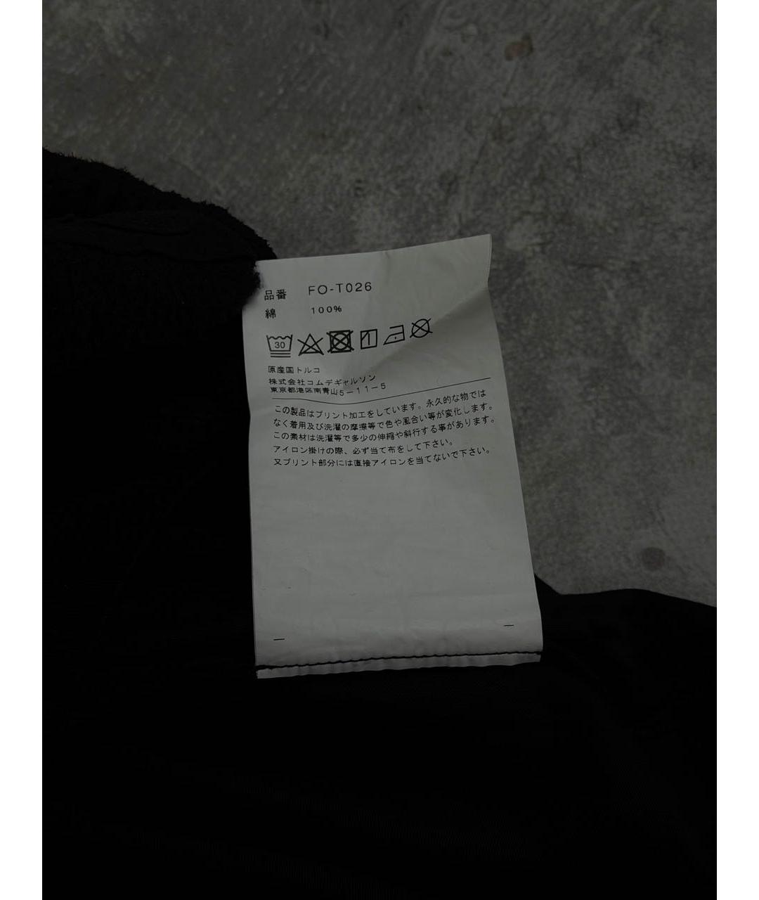 COMME DES GARÇONS Черная хлопковая футболка, фото 7