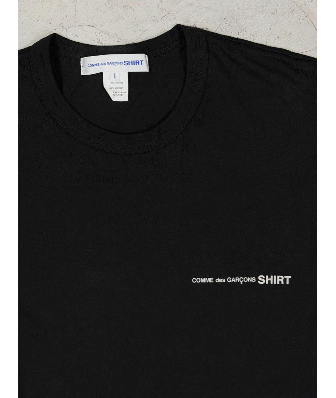 COMME DES GARÇONS Черная хлопковая футболка, фото 3