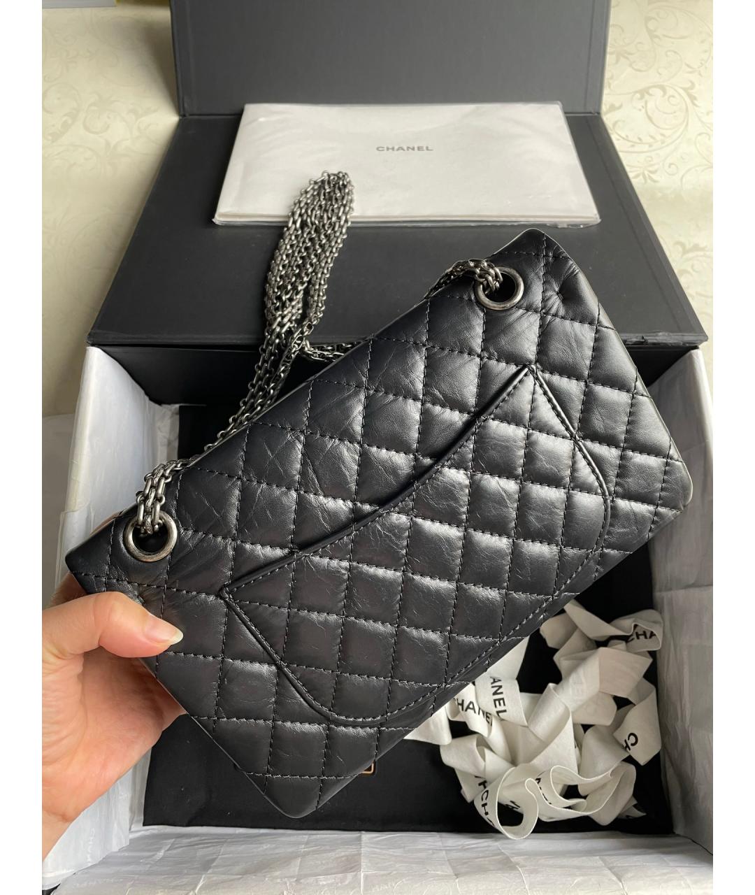 CHANEL Черная кожаная сумка через плечо, фото 3