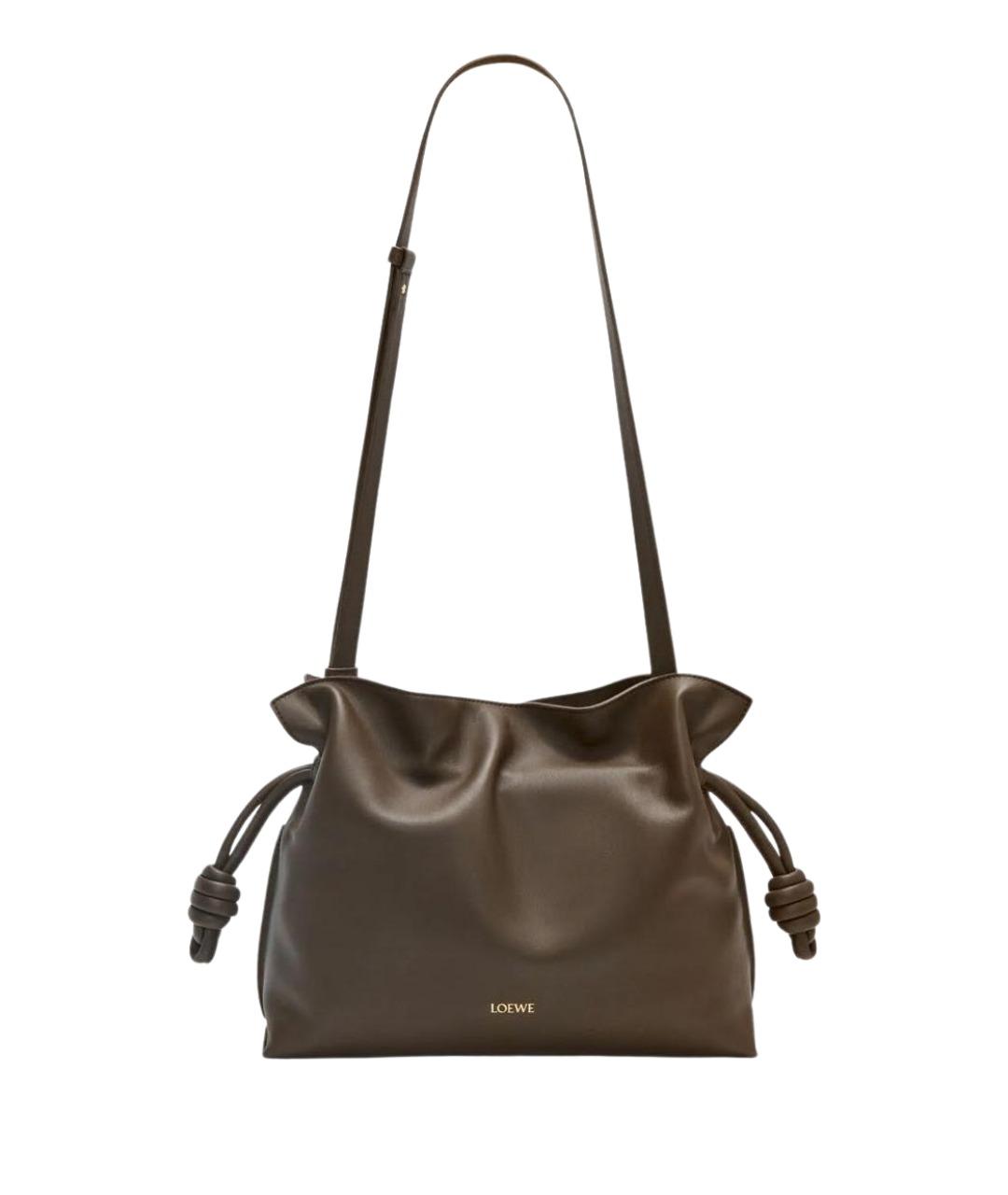 LOEWE Коричневая кожаная сумка через плечо, фото 1