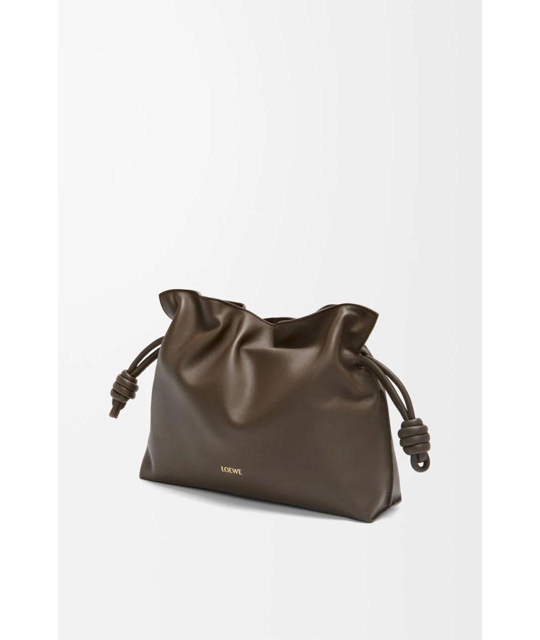 LOEWE Коричневая кожаная сумка через плечо, фото 2
